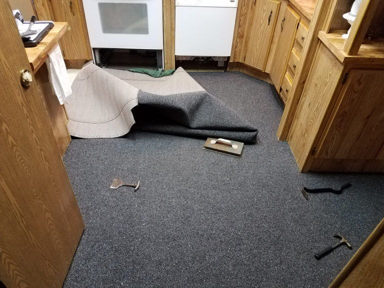 Kitchen carpet install