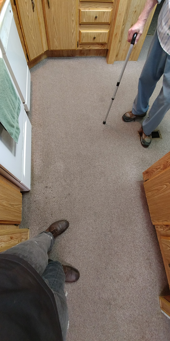 Kitchen carpet before