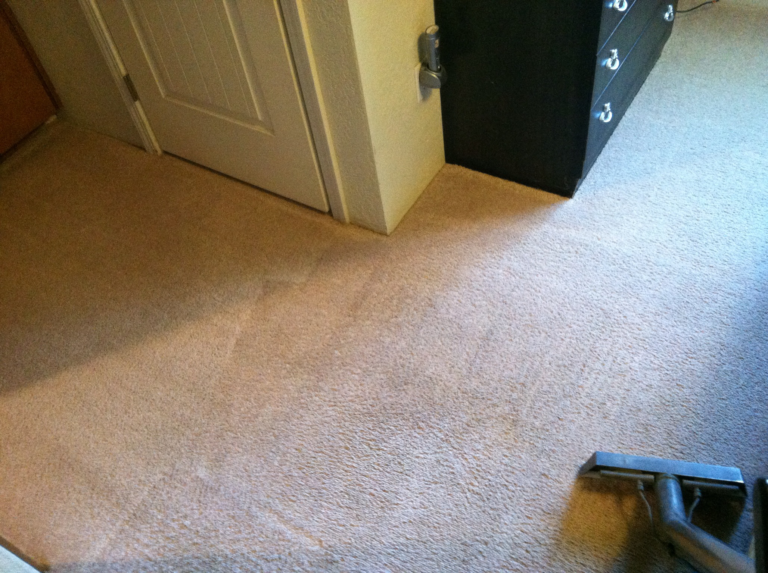 Tan carpet-after (very soiled)